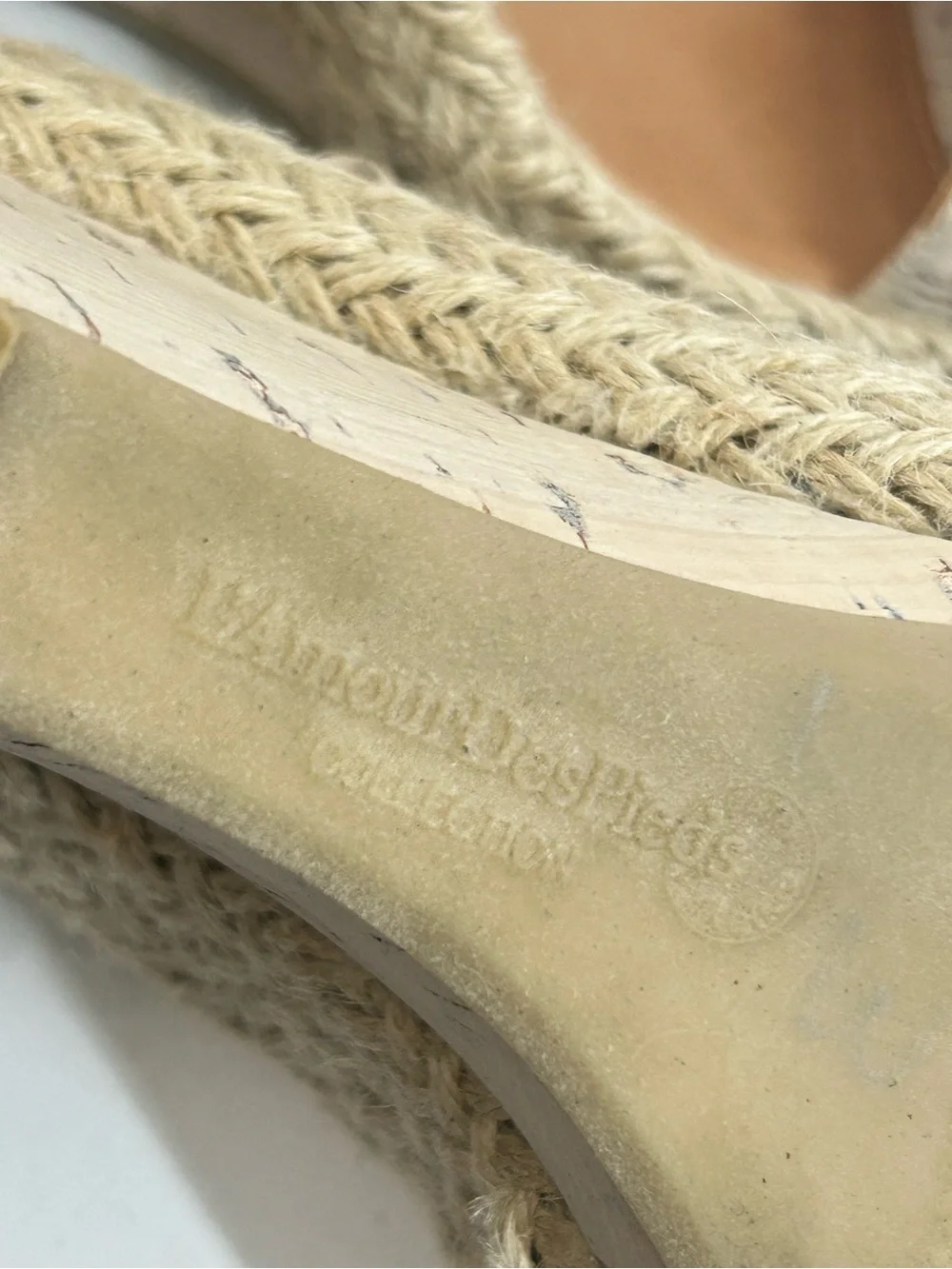 L'Amour Des Pieds Iditri Wedge Sandal Cream Cork Size 8 Espadrille